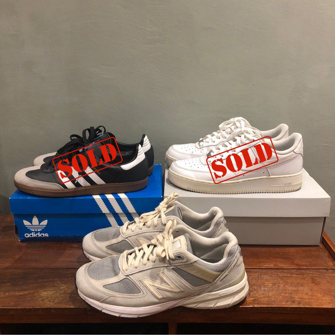 REPRICED! As Pack Nike Air Force 1 (SOLD), NB 990 v5, Adidas Samba