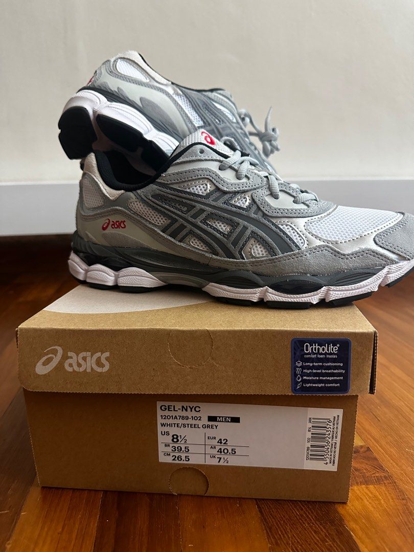 希少 asics GEL-NYC 28.5cm White/Steel Grey-