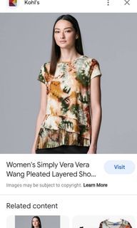 Auth Simply Vera Wang Designer Blouse