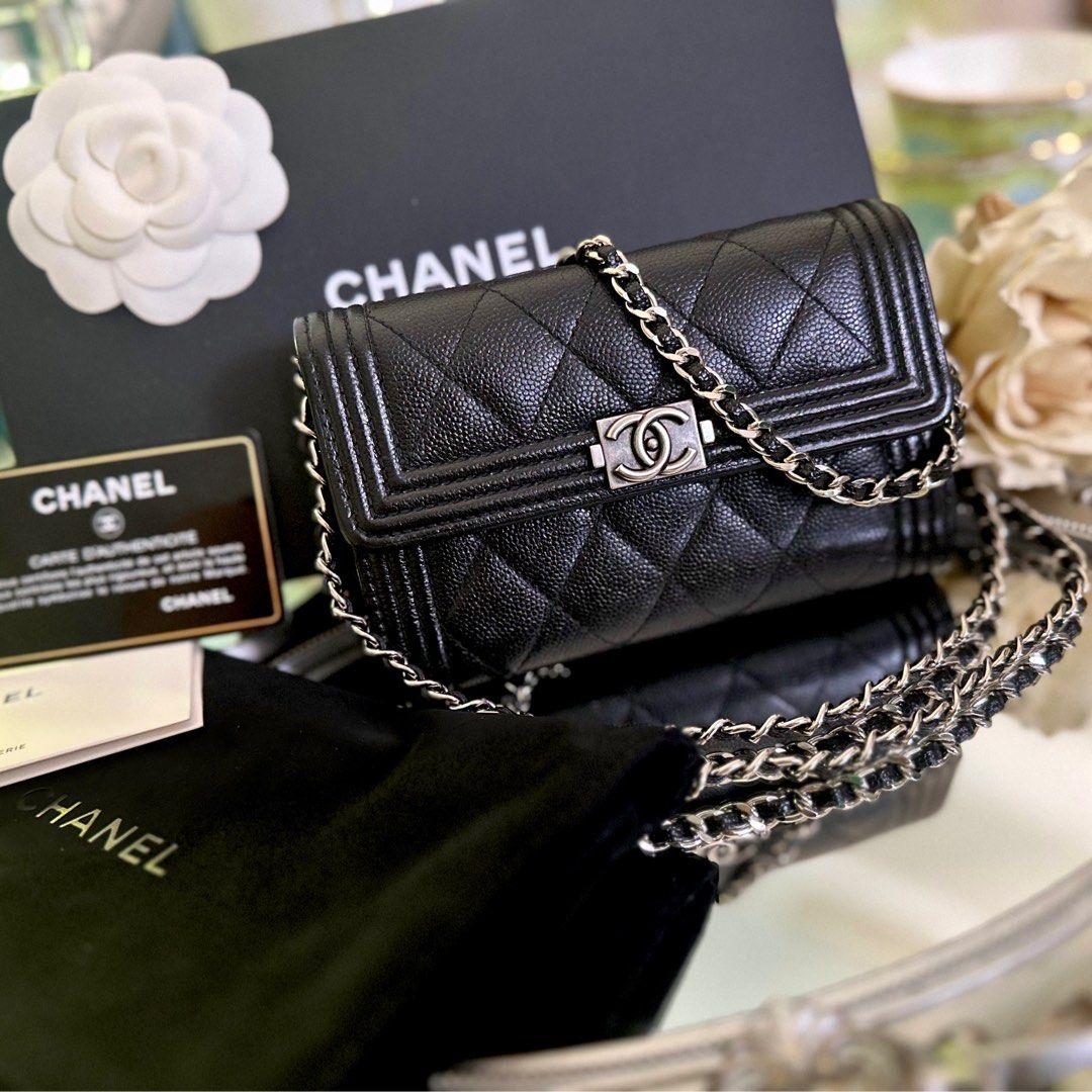 Authentic Chanel Boy Medium Flap Wallet with WOC converter, Luxury, Bags &  Wallets on Carousell