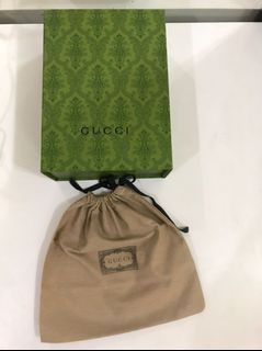 2 Gucci Authentic Dust Bag & 1 Cardboard Box Empty Storage Box 