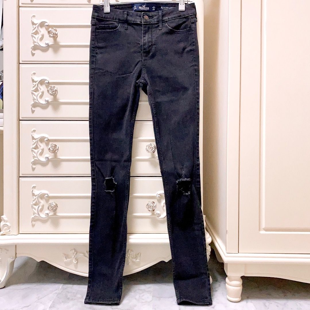 Hollister classic stretch mid sale rise super skinny jeans