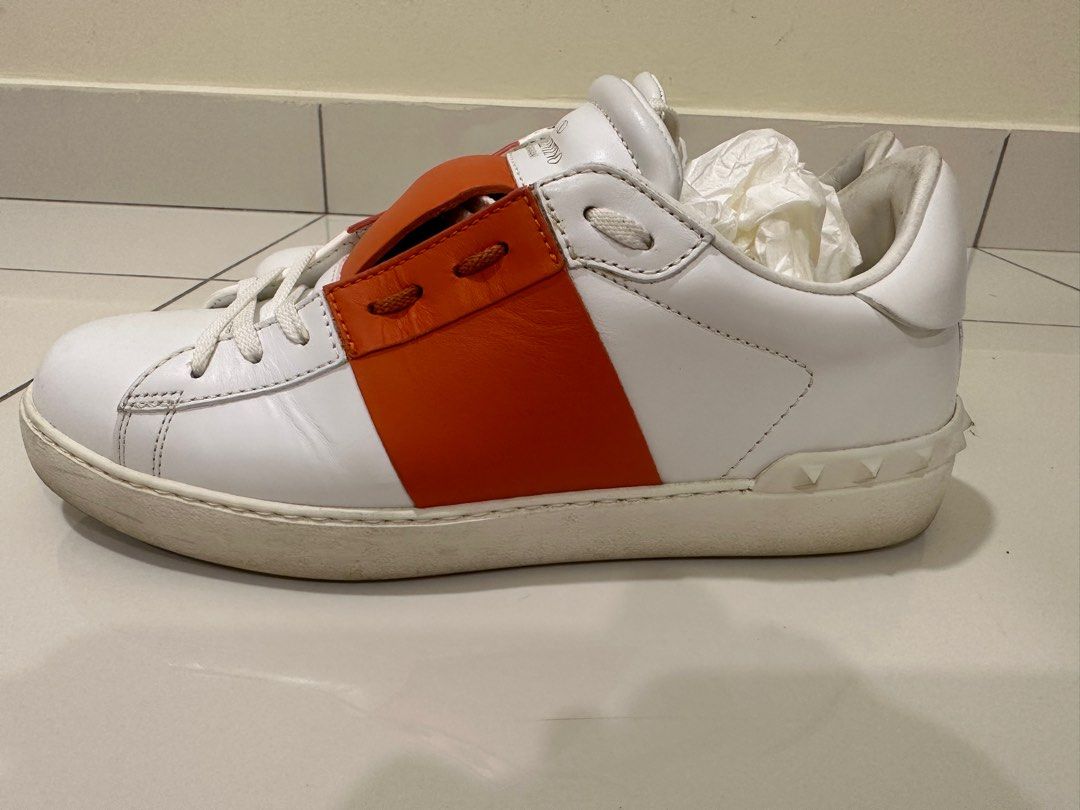 Orange valentino sneakers clearance
