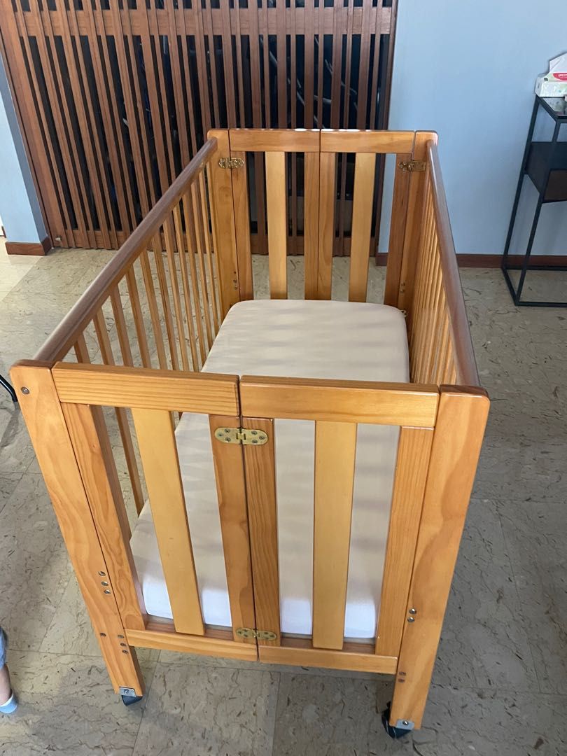 babyhood cot Fold N Go Cot & Mattress (120x60cm), Babies & Kids, Baby