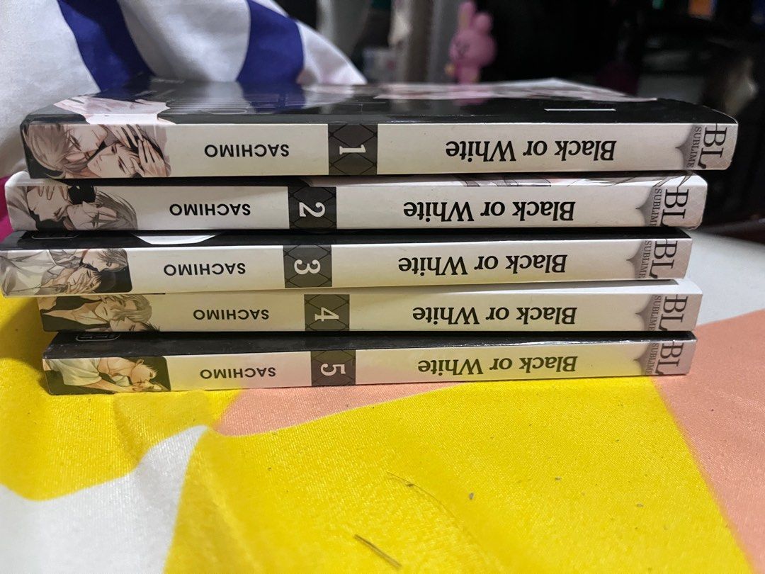 Black or White BL manga vol 1-5 (Category: Comics & Manga) located in Makati City. Submitted by herayne (Listing ID 1231884273, Image 1). Description: Individual prices: Vol 1 - 600 php (little to no dmg but the paper is a little old) Vol 2 - 600 php (little to no dmg but the paper is a little old) Vol 3 - 650 php Vol 4 - 650 php Vol 5 - 700 php (sealed) Mop: Gcash only Shipping: Grab or lalamove.