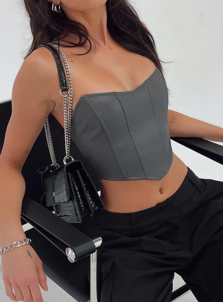 Pu bustier cheap