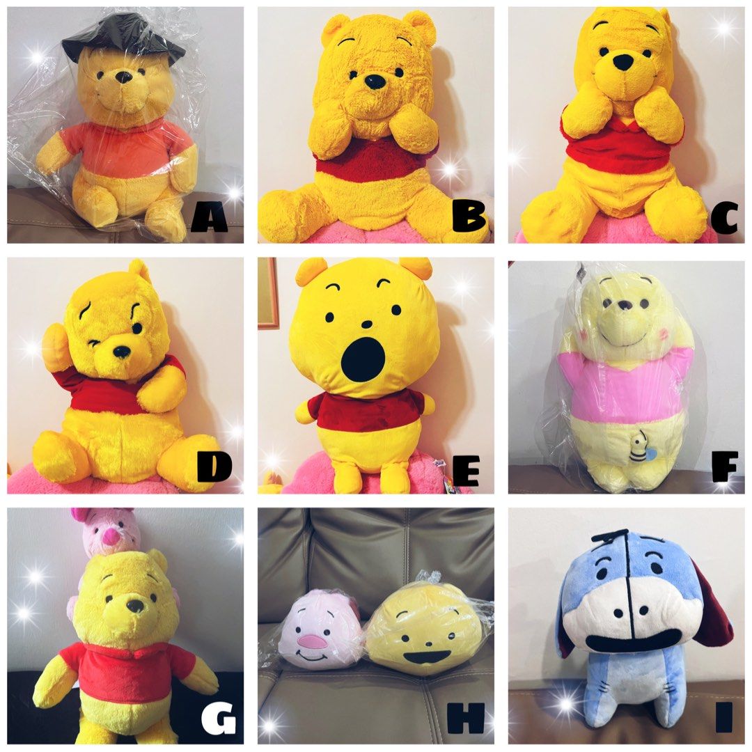 BRAND NEW Disney Winnie the Pooh Piglet Eeyore friends pastel lying