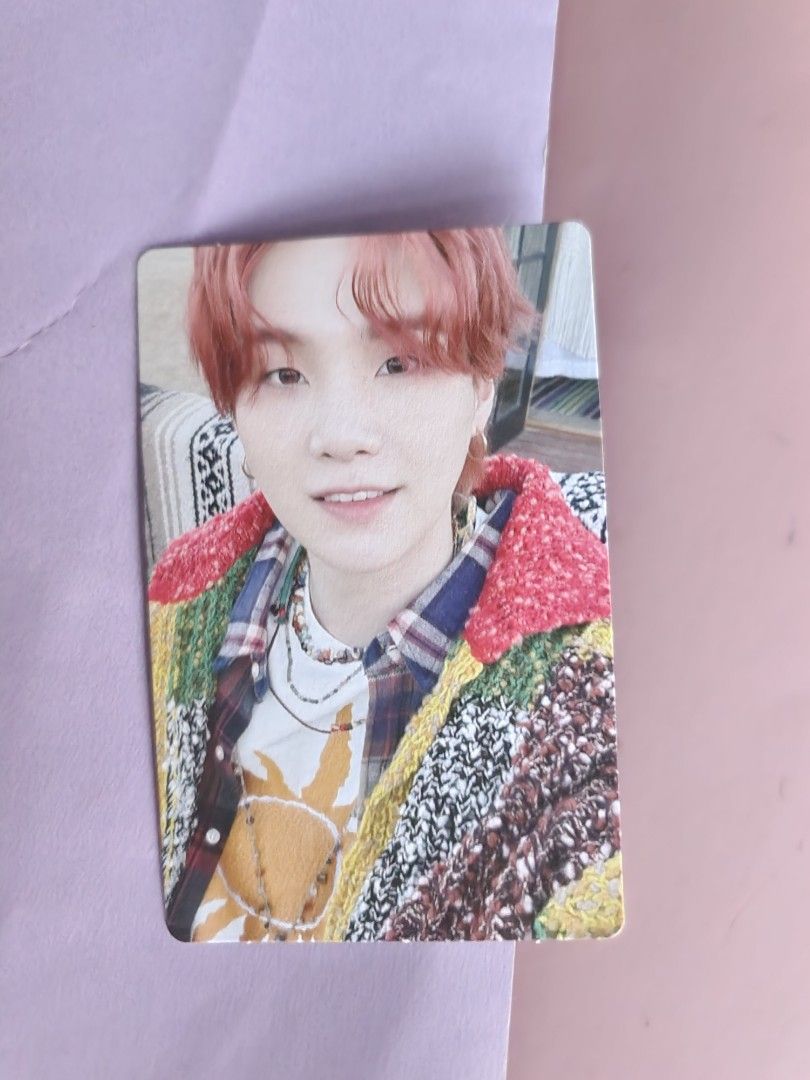 BTS SUGA PHOTOFOLIO RANDOM PC (Category: K-Wave Merchandise) located in Mandaluyong City. Submitted by wheretonext (Listing ID 1231877474, Image 1). Description: BTS SUGA/YOONGI PHOTOFOLIO RANDOM PC RAINBOW/QUILT YOONGI ONHAND READY TO SHIP MINT CONDITION.