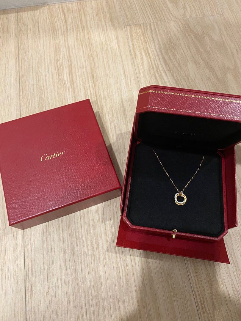 Cartier trinity hotsell necklace diamond