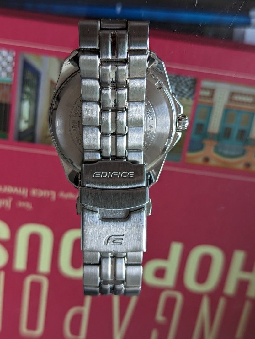 Casio edifice stainless steel back water resistant top