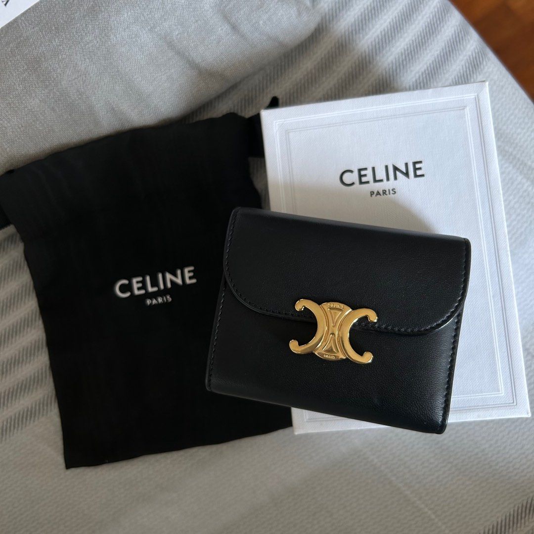 celine trifold wallet, Luxury, Bags & Wallets on Carousell