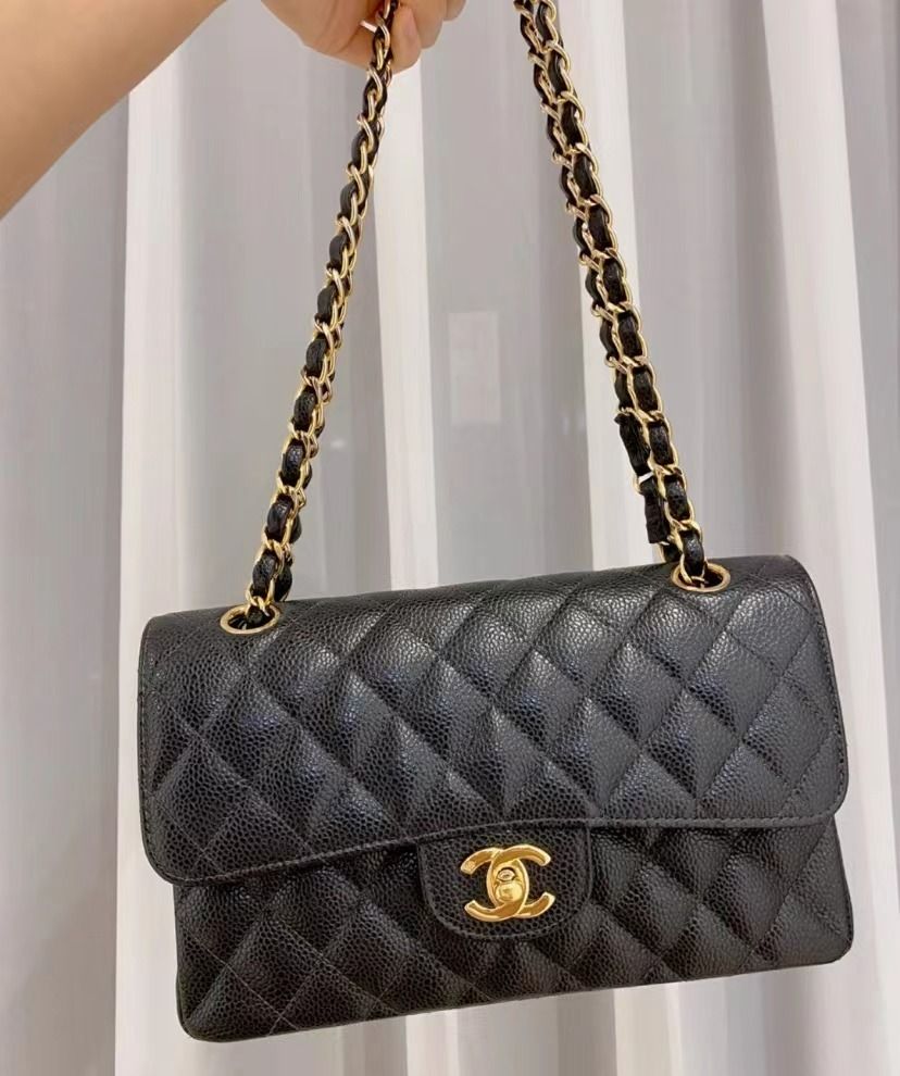 Chanel CF23 small size black gold