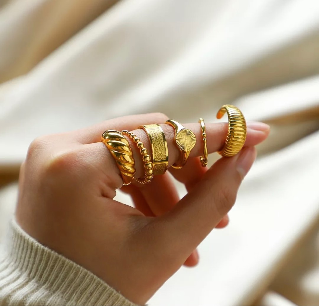 Gold statement best sale ring