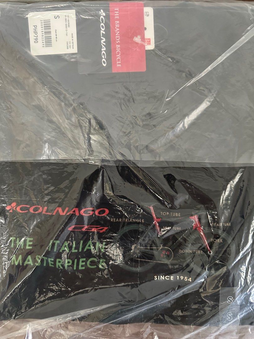 T-shirt Homme Uniqlo X Colnago Cyclisme – Bleu Coton – Taille S