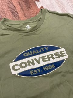 Converse墨綠復古品牌短袖T恤