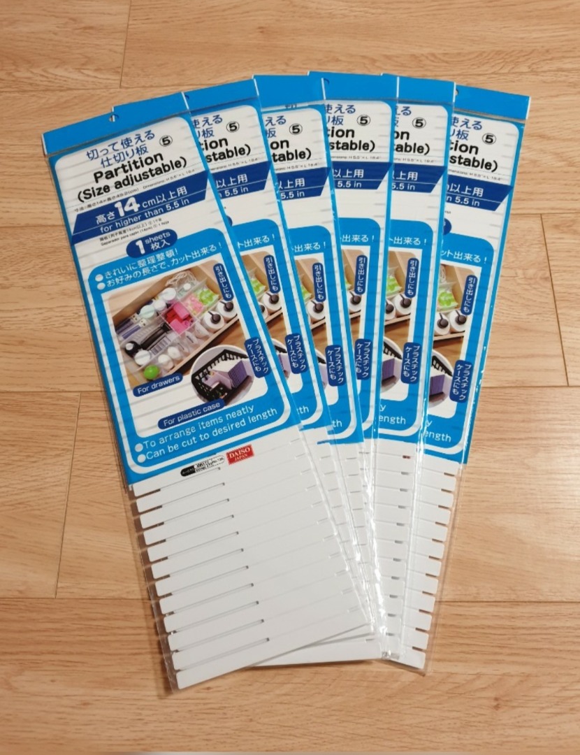 Daiso Drawer Partition / Separator (Size Adjustable), Furniture & Home