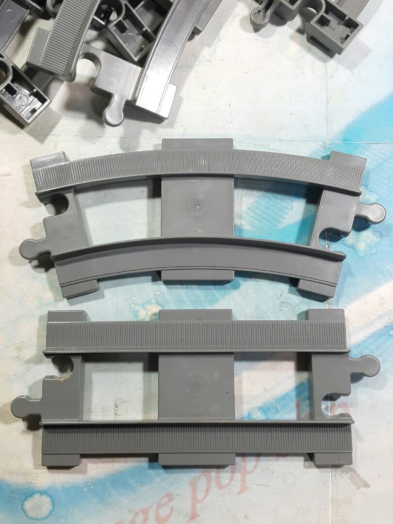 Duplo Train Tracks Lego Brand (Category: Lego & Building Sets) located in Paranaque City. Submitted by vintagepopsicle (Listing ID 1231924321, Image 2). Description: 8pcs curve and 1pc straight. Add to your Duplo Tracks and enjoy variations of your track designs. Gcash and Lalamove. Sold as it is..