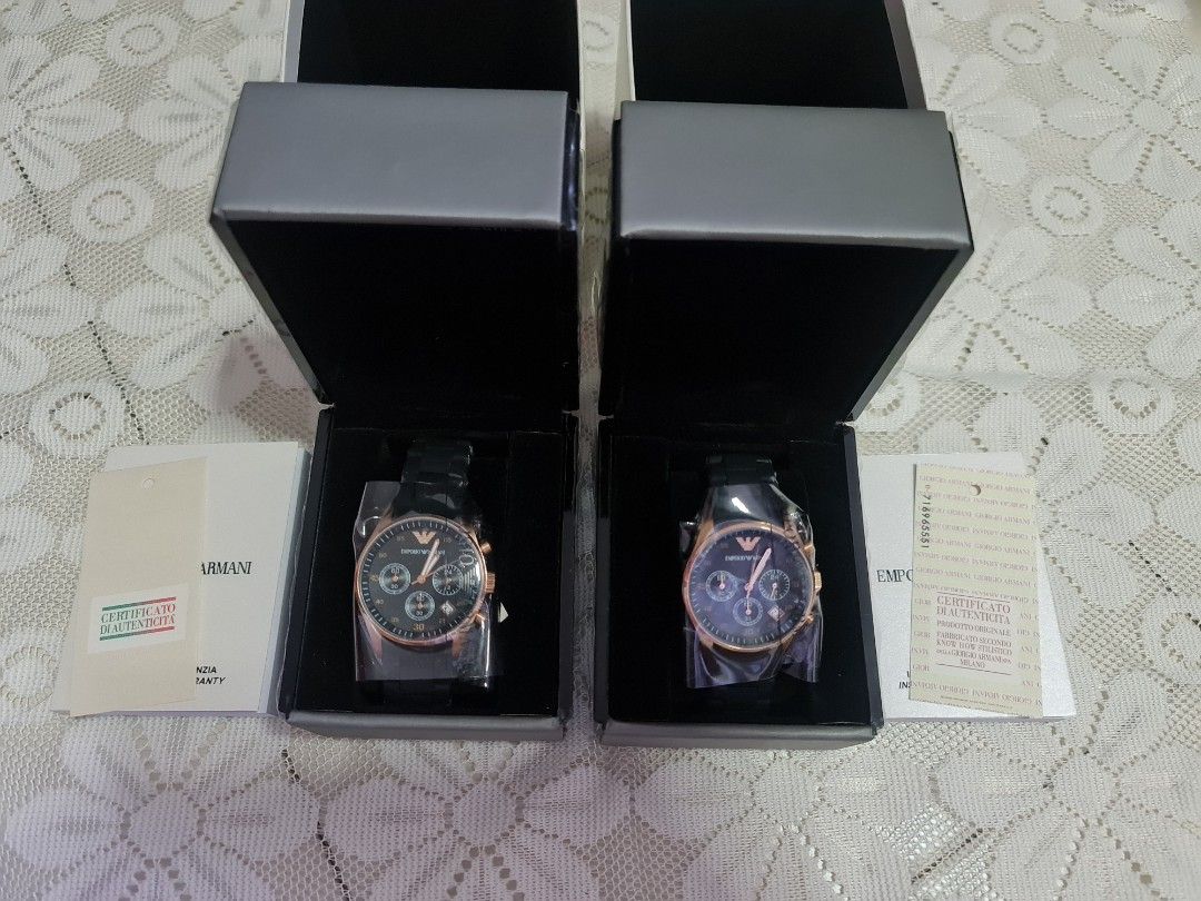 Emporio Armani Watch Couple watch AR5906, Men's Fashion, Watches ...