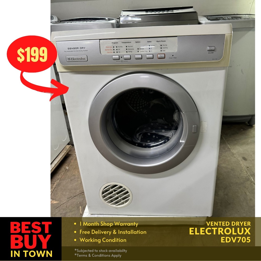 FREE DELIVERY! Must Buy Electrolux 7KG Vented Dryer EDV7051, TV & Home