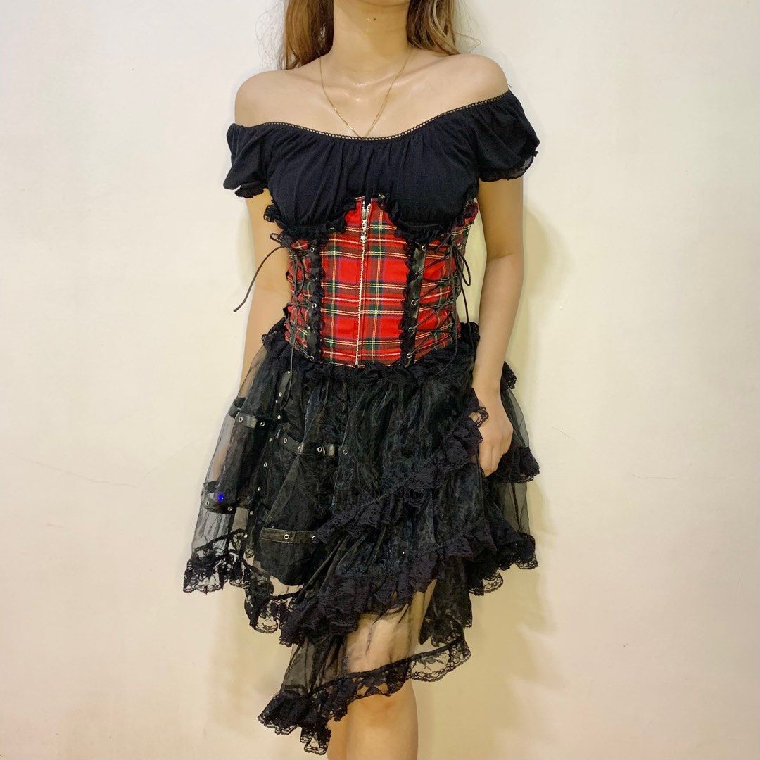 Lolita Vampire Dress with Corset, Women's Fashion, Dresses & Sets, Dresses  on Carousell