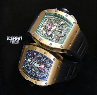Golden and diamond Richard mille watch