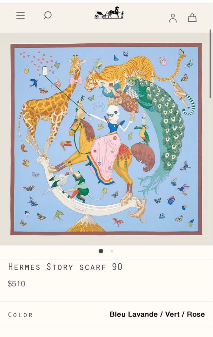 Hermes Story scarf 90