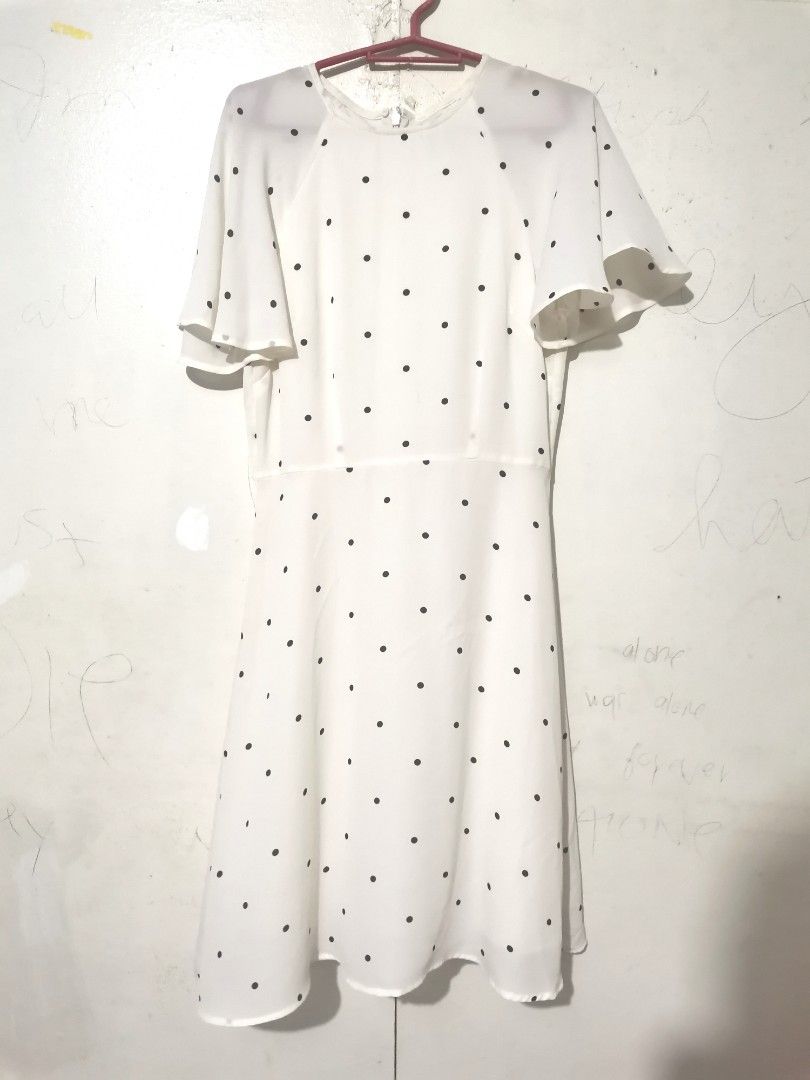 White polka dot dress h&m online