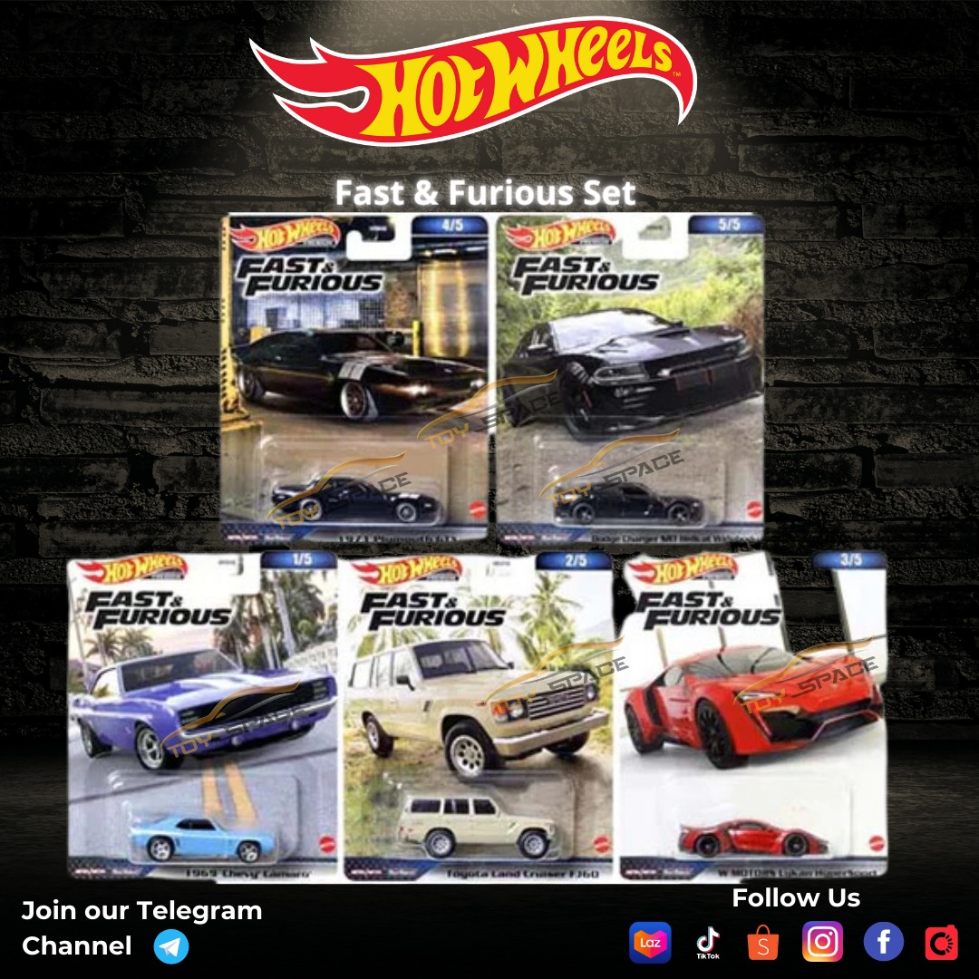 Hot Wheels Fast & Furious Set (HNW46956B), Hobbies & Toys, Toys