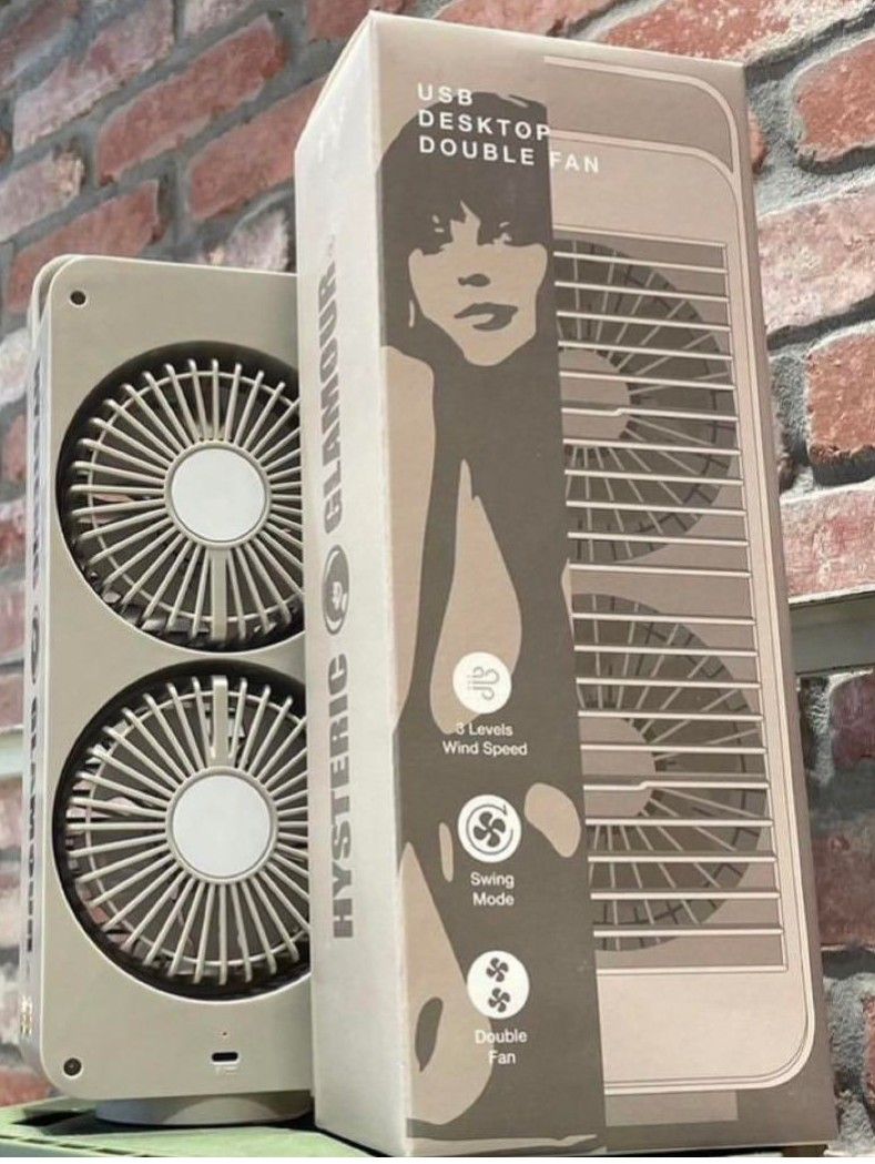 扇風機・サーキュレーター HYSTERIC GLAMOUR USB DOUBLE FAN HYSTERIC GLAMOUR USB DOUBLE FAN