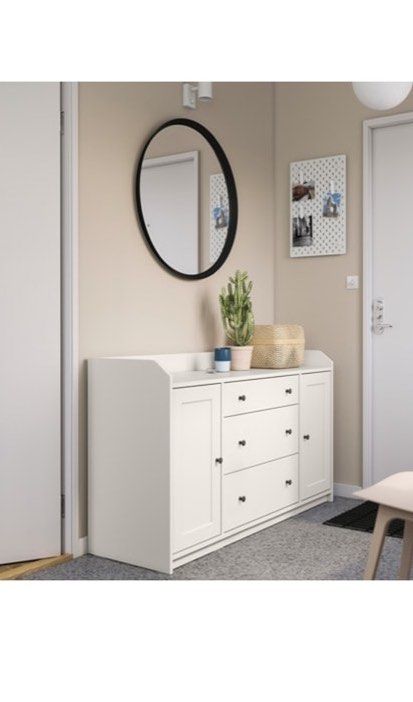 Cabinet HAUGA Sideboard White 140 84 Malm Brimnes Hemnes Nordli