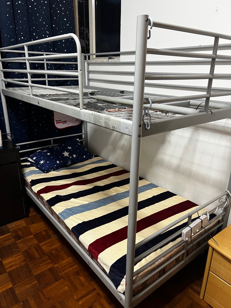 Ikea double deck bed frame, Furniture & Home Living, Furniture, Bed