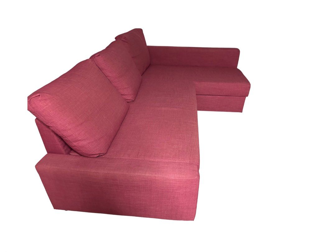 Ikea Friheten Sofa Bed L shape Pink