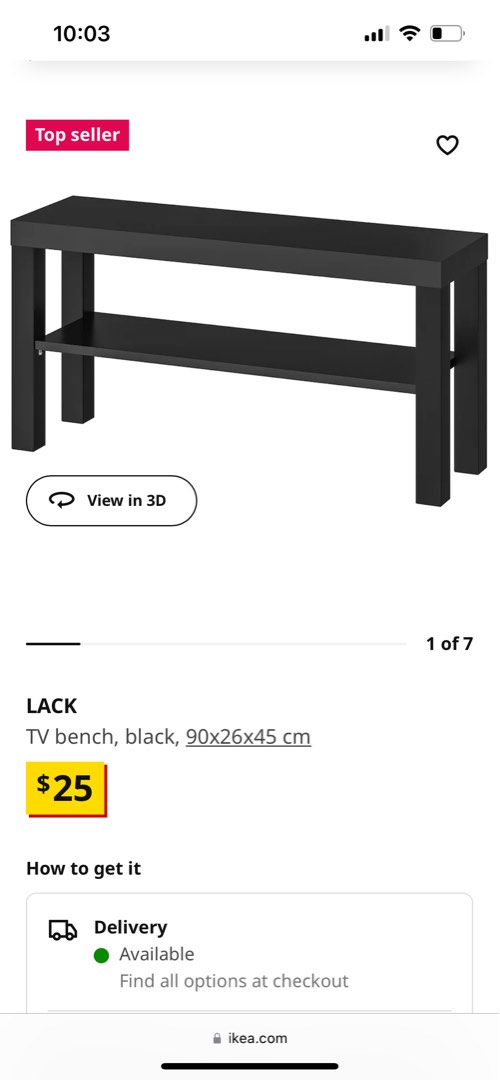 IKEA LACK Table, Furniture & Home Living, Furniture, TV Consoles on