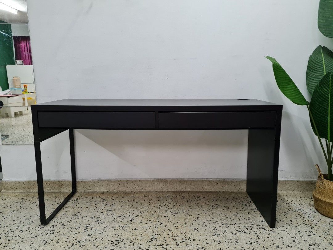 IKEA LONG MICKE desk workstation / study table, Furniture & Home Living, Furniture, Tables
