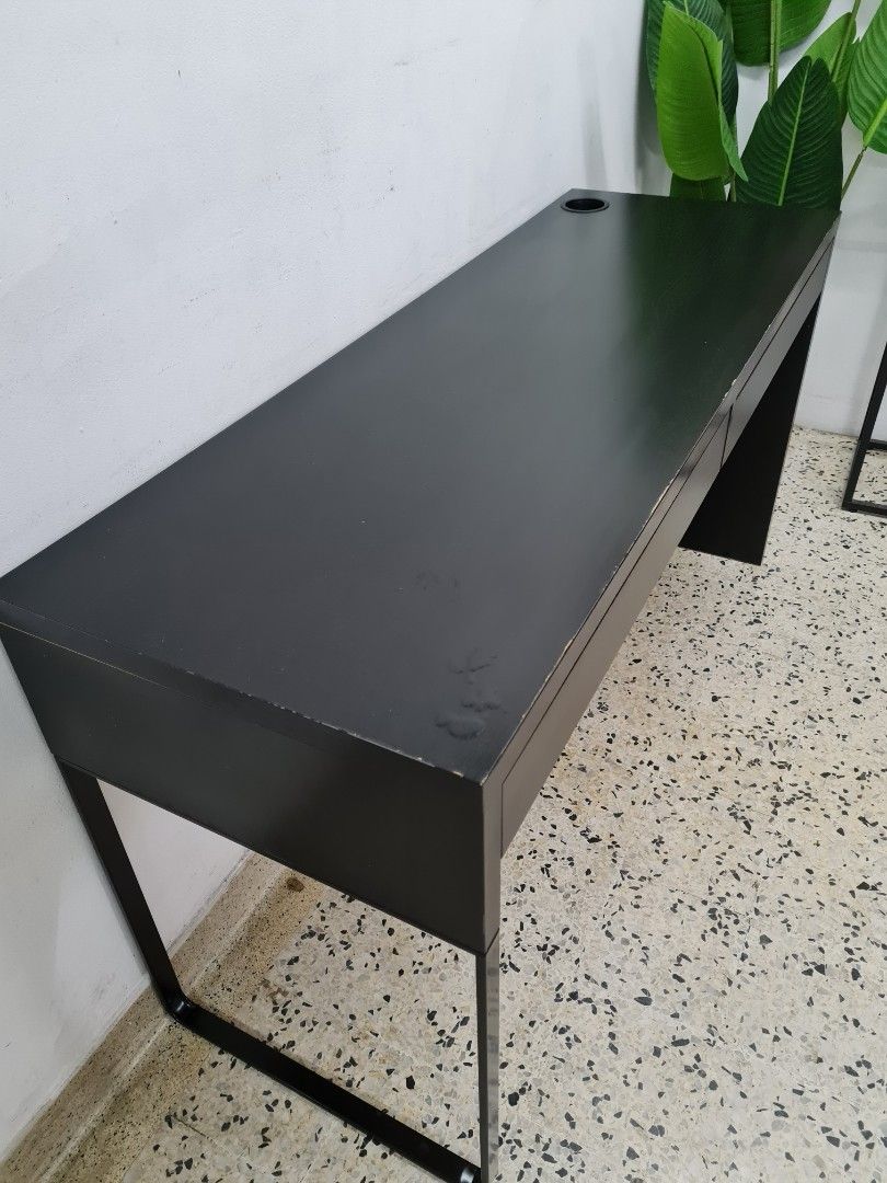 IKEA LONG MICKE desk workstation / study table, Furniture & Home Living, Furniture, Tables