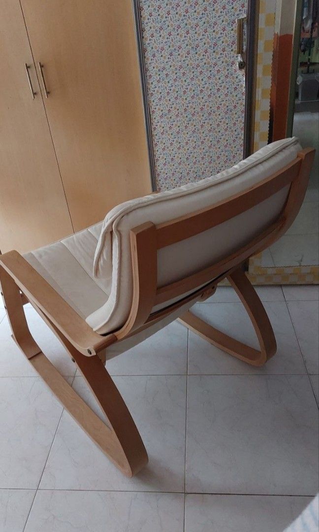 IKEA Poang rocking chair, Furniture & Home Living, Furniture, Chairs on