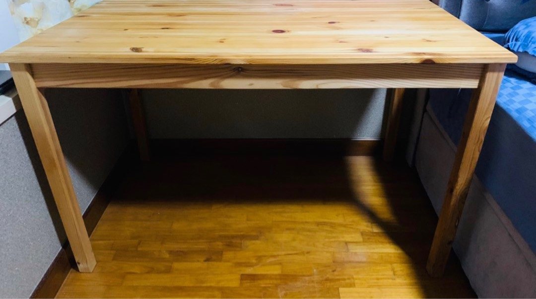 ikea wooden table, Furniture & Home Living, Furniture, Tables & Sets on