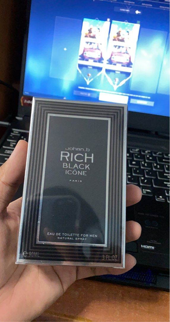 Rich black store icone cologne