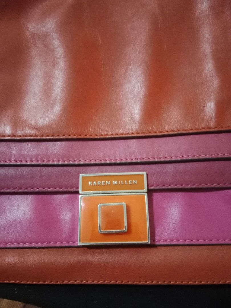 Karen Millen Pink multi leather 2 way bag