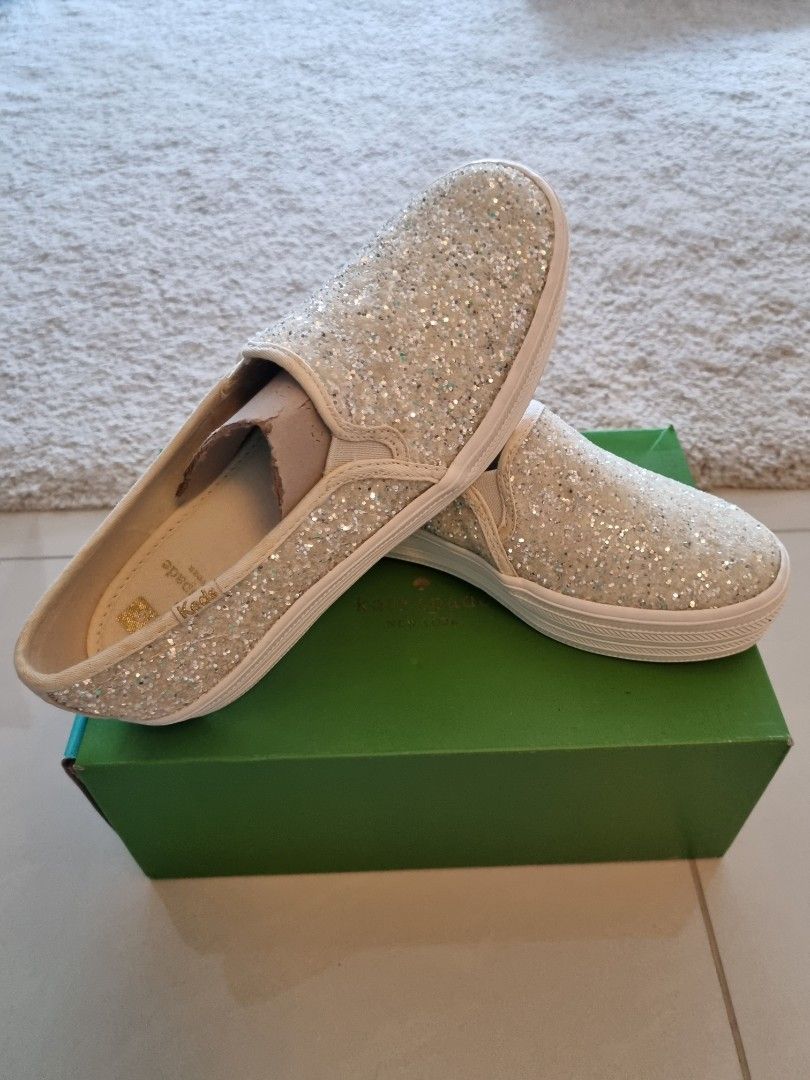 Kate spade keds glitter slip on shop