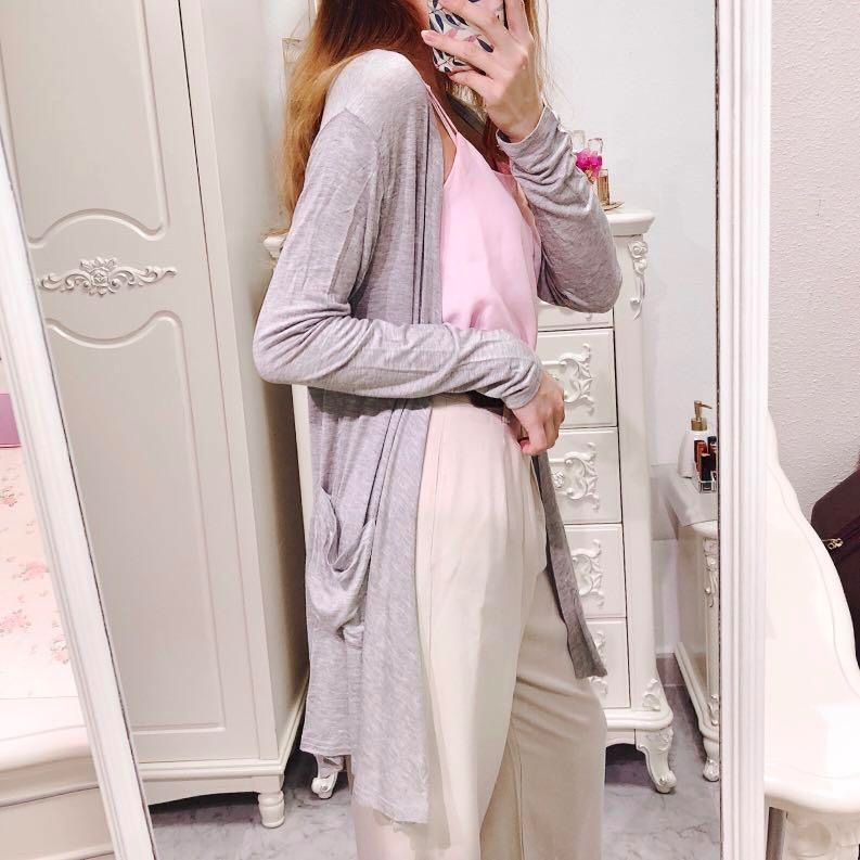 Light Grey Casual Cardigan Women s Fashion Coats Jackets and