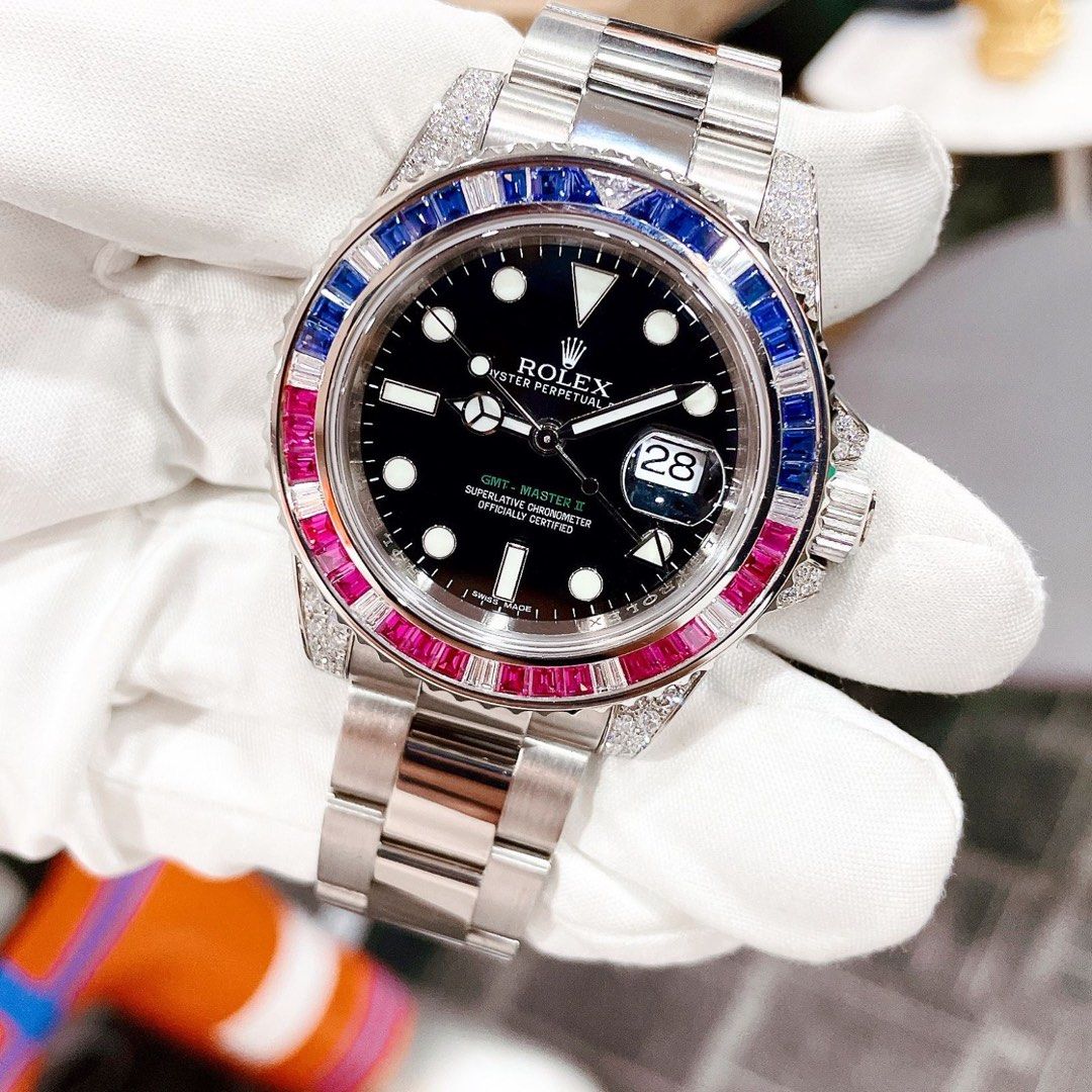 Gmt master ii best sale diamond bezel