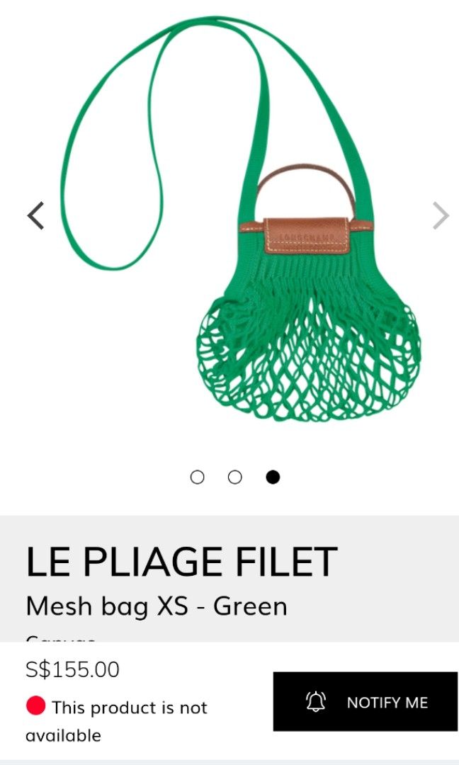 Le Pliage Filet XS Mesh bag Green - Canvas (10139HVH129)