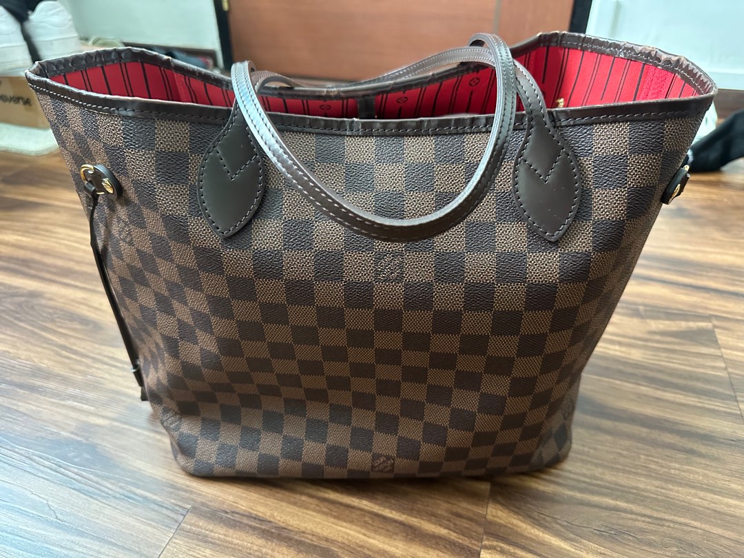 Louis Vuitton Damier Ebene Neo Neverfull mm Rose Ballerine