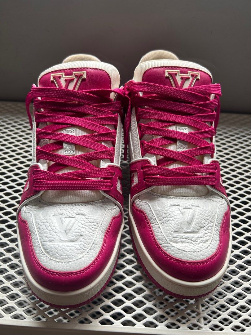 Louis Vuitton Trainer Low White Fuchsia