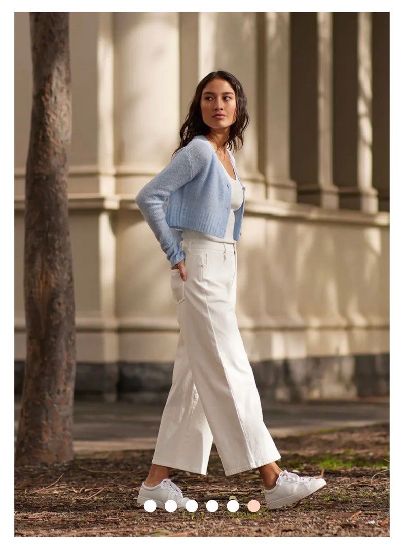 Love Bonito Wide Leg Stretch Jeans White