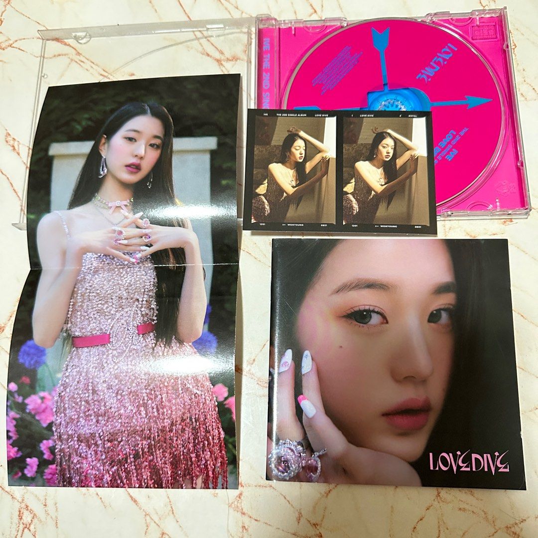 Love dive ive wonyoung cd set no pc (Category: CDs & DVDs) located in Malabon City. Submitted by djstoree (Listing ID 1231794344, Image 1). Description: Damage cd case cover only All inclusions in first pic .