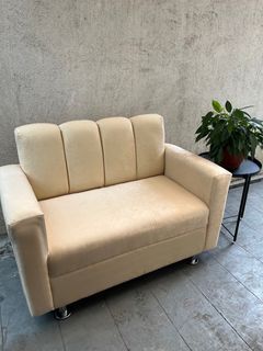 Love Seat Chair with Semi Velvet Cover