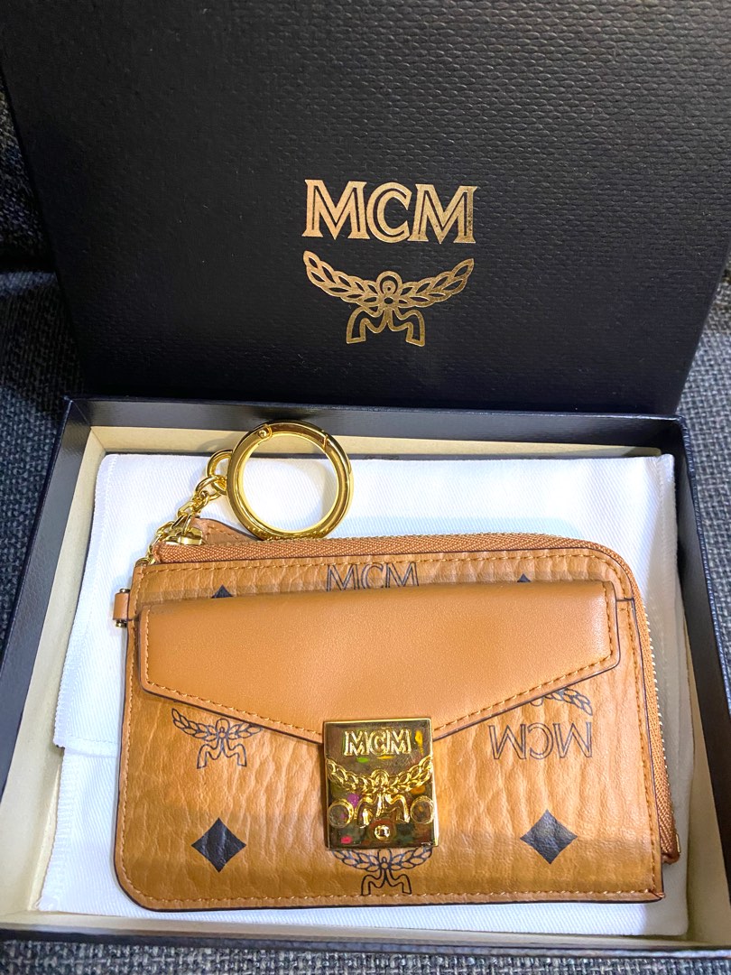 Mcm Patricia Mini Visetos Card Case Wallet