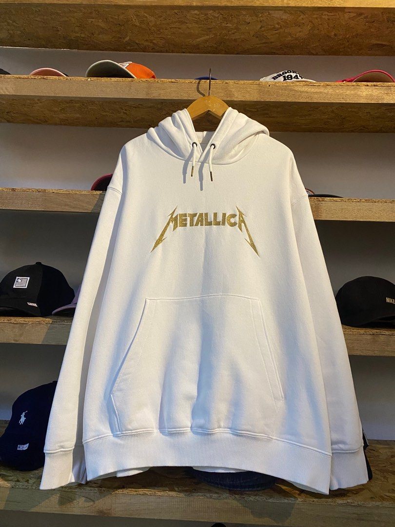 White metallica hoodie best sale